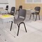 Flash Furniture 661 lb. Capacity Gray Stack Chairs-Black Frame, 5PK 5-RUT-16-PDR-GY-GG - alternate 1